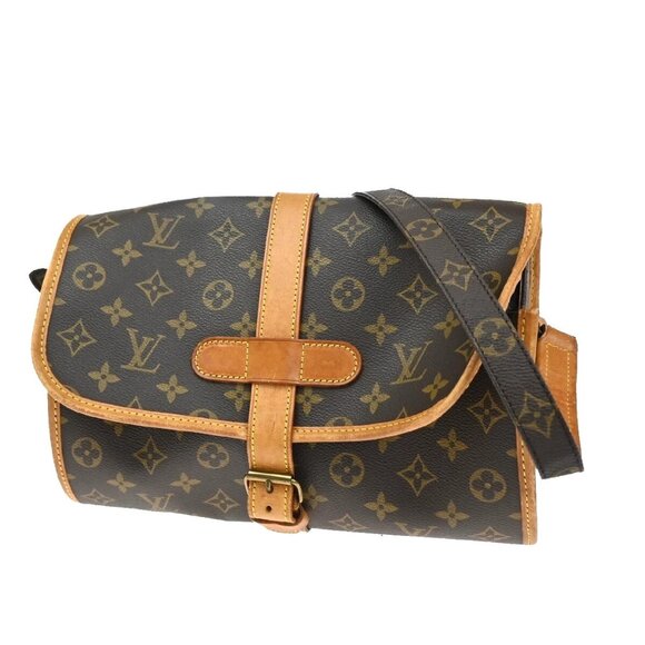LOUIS VUITTON Logo Marne Shoulder Bag Monogram Leather Brown M51369 85YH422 - Picture 1 of 16